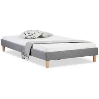 Homestyle4u Polsterbett 120 x 200 cm Grau