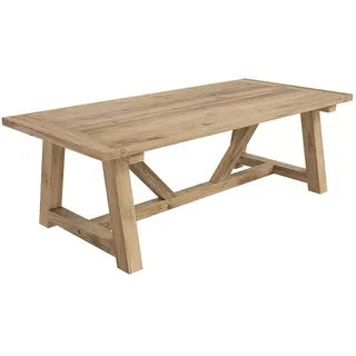 OUTLIV. Gartentisch Marbella, Recyceltes Teak, wetterfest, rustikaler Holztisch, 10 Sitzplätze, langlebig, natürlicher Ölgehalt, 240x100 cm