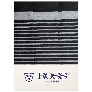 Ross 3er Pack Zwirn Halbleinen Geschirrtücher Streifenfond 50x70 cm | schwarz - schwarz