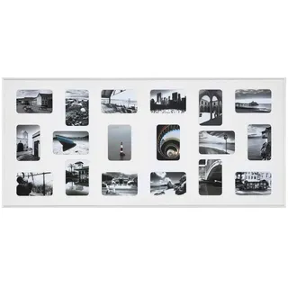 Nielsen Collagen-Bilderrahmen Pixel, Weiß, Metall, rechteckig, 109.2x49.5 cm, Passepartout, Bilderrahmen, Collagen-Bilderrahmen