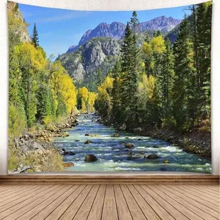 Famanu Wandteppich Naturmotiv Baum Grün - 230 x 180 cm