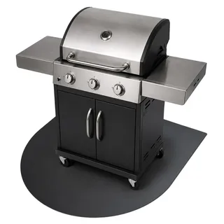 Tulup Grill-Unterlage 80 x 90 cm Metall Schwarz