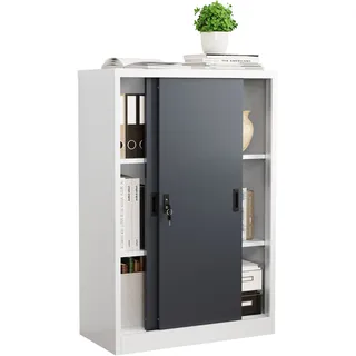 VCM Malivo Aktenschrank 3fach 80 x 40 x 180 schwarz