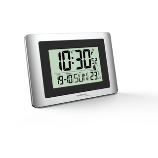 technoline WS8028 Digitale Funkuhr, Wanduhr, Uhr, klein, 22 x 15 cm, Temperaturanzeige, Mondphase