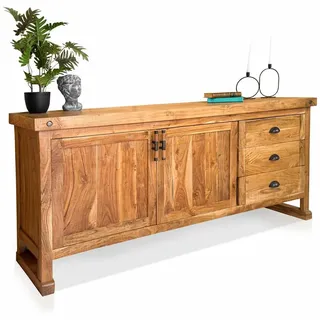 Sideboard Kommode Schrank Massivholz Rustikal WINCHESTER L Mangoholz lackiert