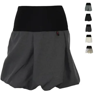 dunkle design Minirock Ballonrock Grau Schwarz Ecru Mini elastischer Bund grau S 36/38