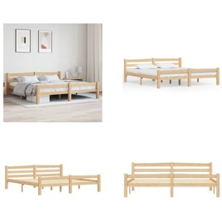 vidaXL Massivholzbett Kiefer 180x200 cm - Bettrahmen - Holz-Bettrahmen - Bett - Betten