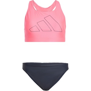 adidas Women's Big Bars Bikini Badeanzug, Lucid Pink/Legend Ink, 32