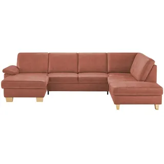 meinSofa Wohnlandschaft Kunstleder Samu , rot , Maße (cm): B: 316 H: 90 T: 235.0