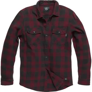 Vintage Industries Flanellhemd kariert rot 3XL