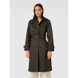 Trenchcoat mit Gürtel, Oliv, M
