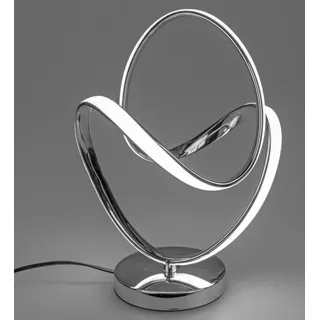 LED Tischlampe, Leuchte KUGEL H. 33cm silber Metall Formano WA