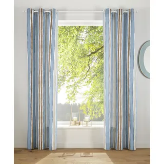 Vorhang GUIDO MARIA KRETSCHMER HOME&LIVING "Streifen" Gardinen Gr. 225 cm, Ösen, 110 cm, blau Ösen