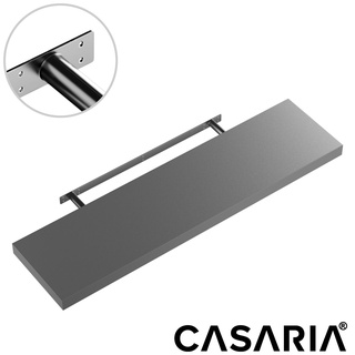 Casaria® Wandregal Schweberegal 90cm grau + Halterung