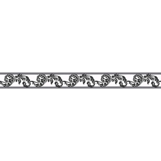 A.S. Création selbstklebende Bordüre Stick ups klassisch 5,00 m x 0,05 m schwarz weiß Made in Germany 904317 9043-17