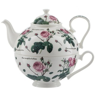 Jameson + Tailor Teekanne Tea for One Klassik Englische Rose, 0.5 l, (Stück), Set Teekanne Teetasse bunt|weiß