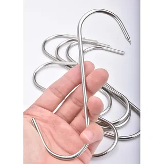 Alele Fleischhaken 12,7 cm 15,2 cm, Edelstahl S-Haken für Grillen, Hängen, Räuchern, Schlachten, Grillen Meat Hook 6 Inch