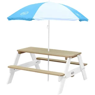 Kinder-Gartenset, Blau, Braun, Weiß, Holz, Hemlocktanne, 97.7x48.7x95 cm, CE, FSC 100%, wetterbeständig, Gartenmöbel, Kinder-Gartenmöbel