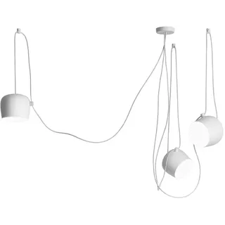 Flos - AIM LED-Pendelleuchten-Set (3 Pendelleuchten + Vielfach-Rosette), weiß