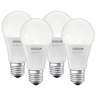 OSRAM Lamps Smart+ LED, Apple HomeKit Lampe mit E27 Sockel, dimmbar, ersetzt 60W Glühbirne, warmweiß, 4er Pack 4058075069237