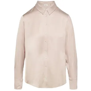 s.Oliver BLACK LABEL Blusentop Satin-Bluse mit Falten-Details - Regular Fit lila|rosa 42