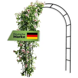 Rosenbogen [240 x 140 x 37cm ] geeignet für Jede Art von Rankpflanzen - Rosenbogen [Metall] kinderleicht aufzubauen - Gartenbogen in grün für eine schöne Gartendekoration