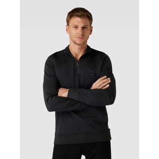 Sweatshirt mit Stehkragen Modell 'Sidney', Black, M