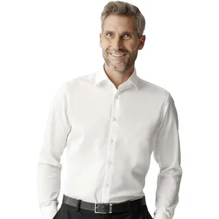Venti Businesshemd "VENTI Businesshemd Langarm uni", Herren, Twill Hemd uninah 001880 Modern Fit - 40