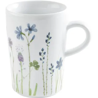 KAHLA Five Senses Wildblume Macchiato-Obertasse 0,35 l | Kaffeetasse mit Blumenmotiv aus Porzellan blau/rot
