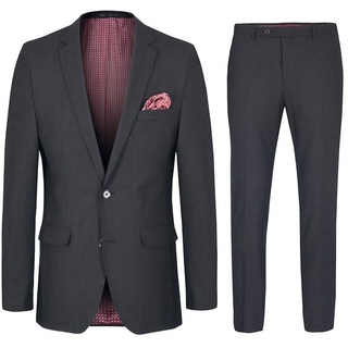 Paul Malone Anzug Herrenanzug modern slim fit Anzug für Männer - stretch (Set, 2-tlg., Sakko mit Hose) grau 110