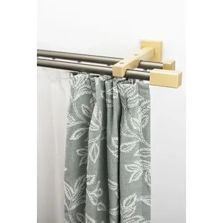 GARESA Gardinenschiene Cubus 2-läufig Ø 0 mm 240 cm Beige/Grau