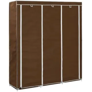 vidaXL Kleiderschrank mit Fächern und Stangen 150 x 175 x 45 cm Braun