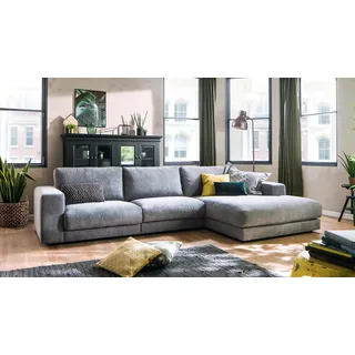 Ecksofa High Loft Eckgarnitur Wohnlandschaft L-Sofa in Stoff stone grau 330x190