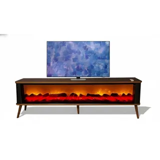 JV Möbel TV-Wand Lowboard 45 cm x 35 cm Schwarz Holz