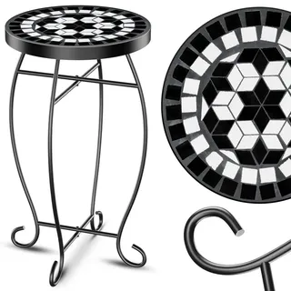 Kesser Mosaiktisch Bistrotisch Ø 60 x 34 cm Schwarz