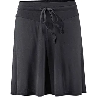 Jerseyrock BEACHTIME Gr. 42, schwarz Damen Röcke Kurze knielang, Strandrock mit elastischem Smokeinsatz