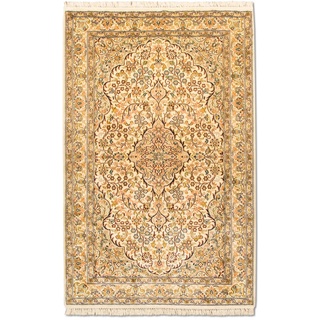 Teppich »Kaschmir Seide Teppich handgeknüpft beige«, rechteckig, 19605301-0 Beige 5 mm