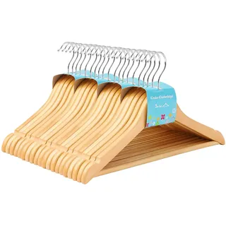 Hoppa! - Holz-Kinderkleiderbügel - 20 Stück - Braun