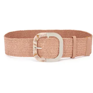 Taillengürtel LASCANA "Stretchgürtel, Schmuckgürtel, Gürtel für Kleid & Overall, Bauchgürtel", Damen, Gr. 75, rosa (rosé), Kunstfaser, unifarben, Gürtel, in moderner Bast-Optik mit Shaping-Effekt dank elastischem Material, Topseller