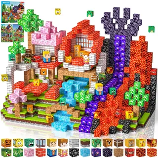 Magnetische Bausteine 100 PCS 2CM Magnetbausteine für Kinder ab 3 Jahre Magnetic Blocks, Montessori Spielzeug Kinder, Magnetische Bauwelt Geburtstag Geschenk ab 3 4 5 6 7 8 9 10 11 12 Jungen Mädchen
