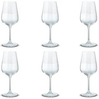 Peill+Putzler Germany 6er Set Weißweinkelche, 360 ml Volumen, Stabiler Fuß, Kristallgläser mit einem schlichten Design, Weingläser für Wasser, Saft & Cocktail, Trinkgläser