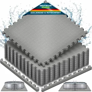 tillvex Pool Bodenschutzmatte grau 62,5x62,5 cm