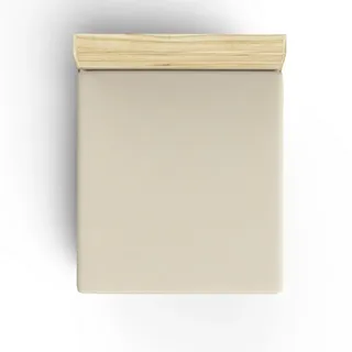 Spannbetttuch für Einzelbett, 90 x 200 cm, cremefarben