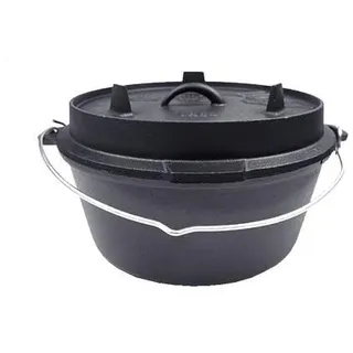 VALHAL OUTDOOR Dutch Oven 8 l Gusseisen schwarz
