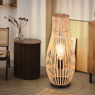 Tischlampe Stehlampe Leselampe Schlafzimmerleuchte Büroleuchte Bambus H 47,5 cm