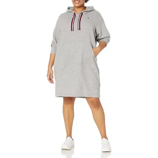 Tommy Hilfiger Damen Hoodie Kleid, STN Gry Htr, 1X - 1X