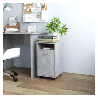 vidaXL Beistellschrank mit Rollen 33 x 38 x 60 cm Betongrau