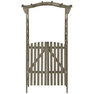 vidaXL Pergola mit Tor 116 x 40 x 204 cm Grau