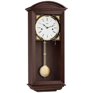 Hermle Wanduhr Pendeluhr aus Nussbaumholz Rückwand und Giebel in Wurzeloptik