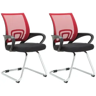 CLP Freischwinger Eureka Polyester rot 2er Set